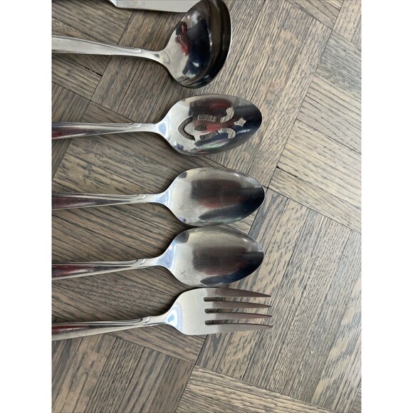 Oneidacraft Deluxe Stainless - DELMAR TAPER - LOT OF 6 SERVING PIECES - Picture 5 of 7